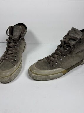 AllSaints Dumont High Top Men's Sneakers Shoes Gray Suede - Size 11 Euro 44